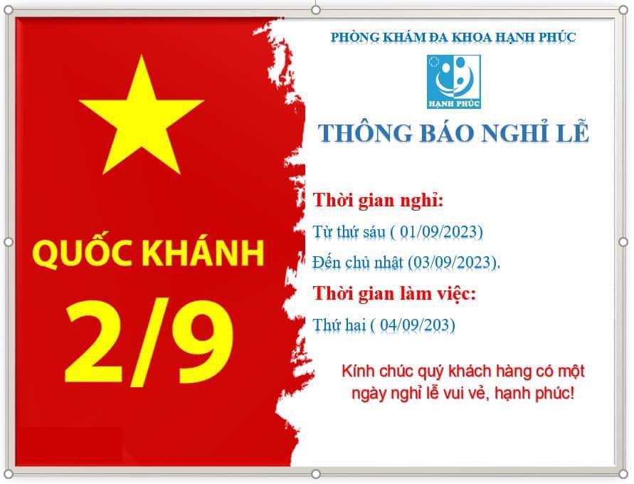[LỊCH NGHỈ LỄ QUỐC KHÁNH 2/9]
