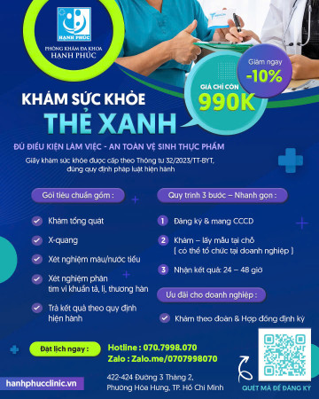 Khám sức khỏe thẻ xanh